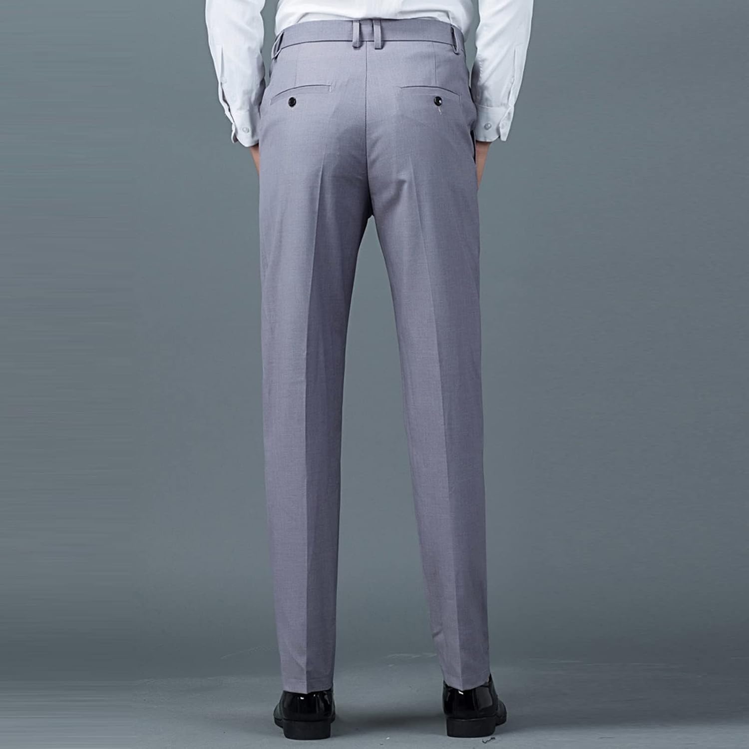Men's Slim Business Casual Work Suit Pants Classic Fit Pleat Regular Pants Comfort Stretch Cotton Pants
