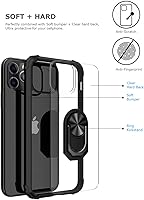 Vista 2 de Funda con función atril para iPhone 11 Pro Max de 6.5 pulgadas (2019), funda transparente de protección contra caídas, carcasa delgada