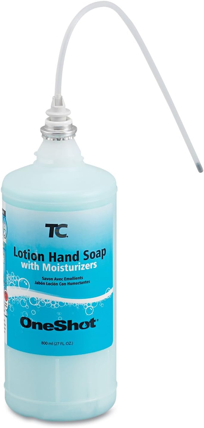 Rubbermaid Commercial Products OneShot Moisturizing Lotion Hand Soap Refill, 800mL, Compatible with RCP's Touchless OneShot Lotion Dispensers, for Restrooms in Offices/Hotels/Restaurants