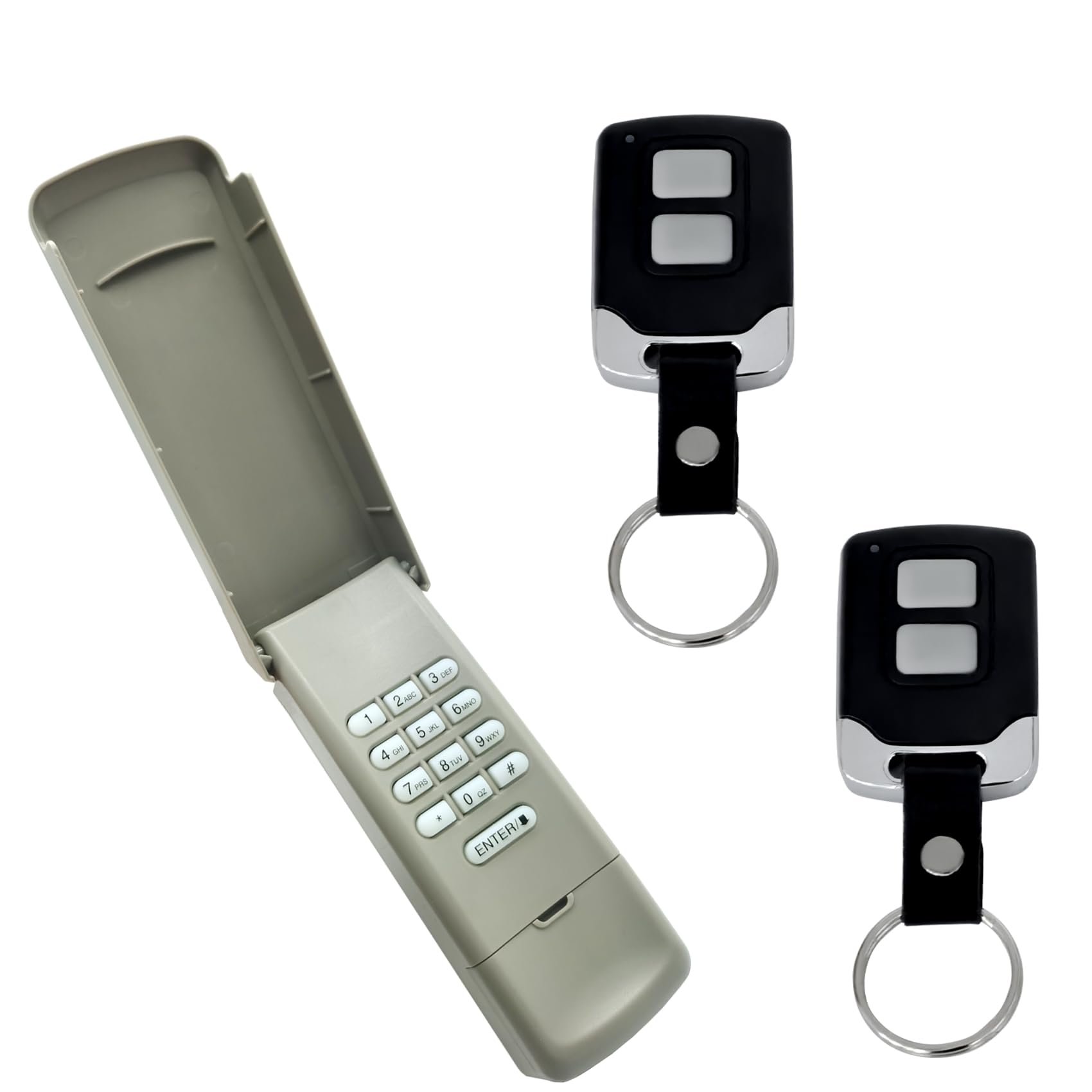 Photo 1 of 877MAX+893LM Garage Door Opener Keypad with 2 Remotes, Compatible with Liftmaster Chamberlain Craftsman, Replaces 877MAX 893Max 971LM 371LM, Compatible with Red Orange Purple Yellow Learn Button