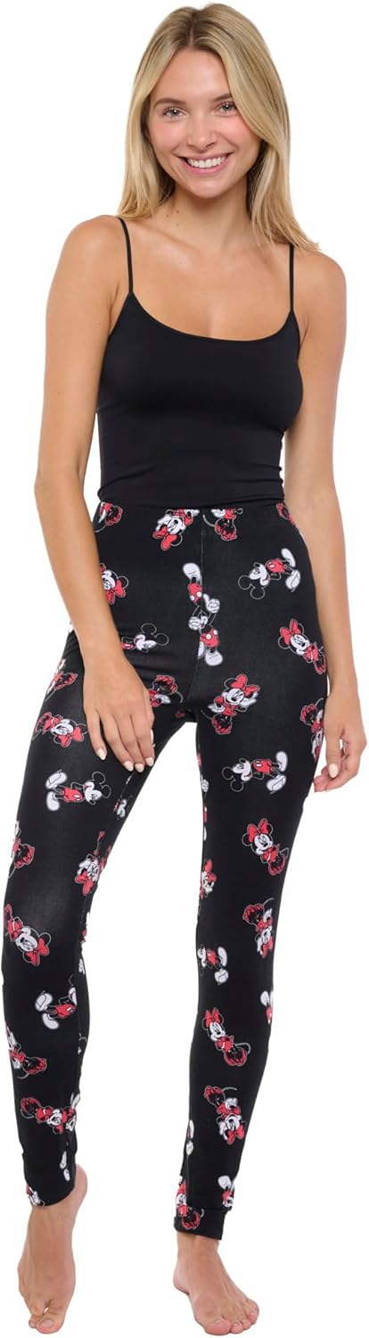 Disney Womens Leggings Mickey Minnie Mouse All Over Print Essentials Full Length - Image 4