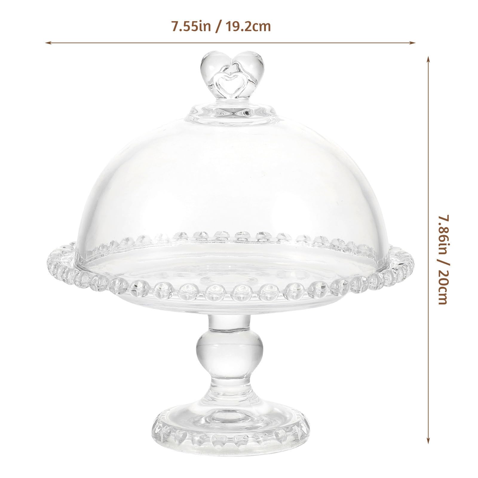 Kuchenkuppel aus Glas, 1 Satz, Transparent mit Griff | Gemüse und Torte, Feine Verarbeitung, Zarte Details, Schützt vor Flecken