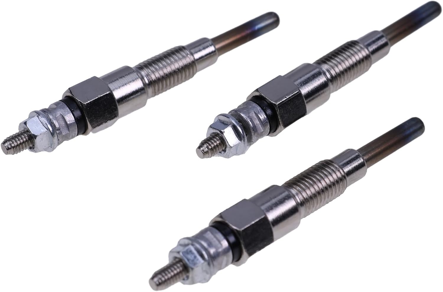 JZGRDN 3PCS Glow Plug 16851-65510 16851-65512 Compatible with Kubota D722 D902 D905 D1005 D1105 V1505 V1305 Z482 RTV900 RTV1100 Tractor B1700D B1700E ZD326 ZD331 Mower BX1800D BX1830D