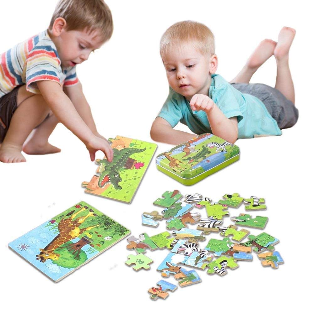BBLIKE Puzzle, Puzzle per Bambini, 4 Diversi Livelli di Difficoltà, 9 Pezzi, 12 Pezzi, 15 Pezzi, 20 Pezzi, Giocattolo Educativo Perfetto per Ragazzi Ragazze di 2 Anni +