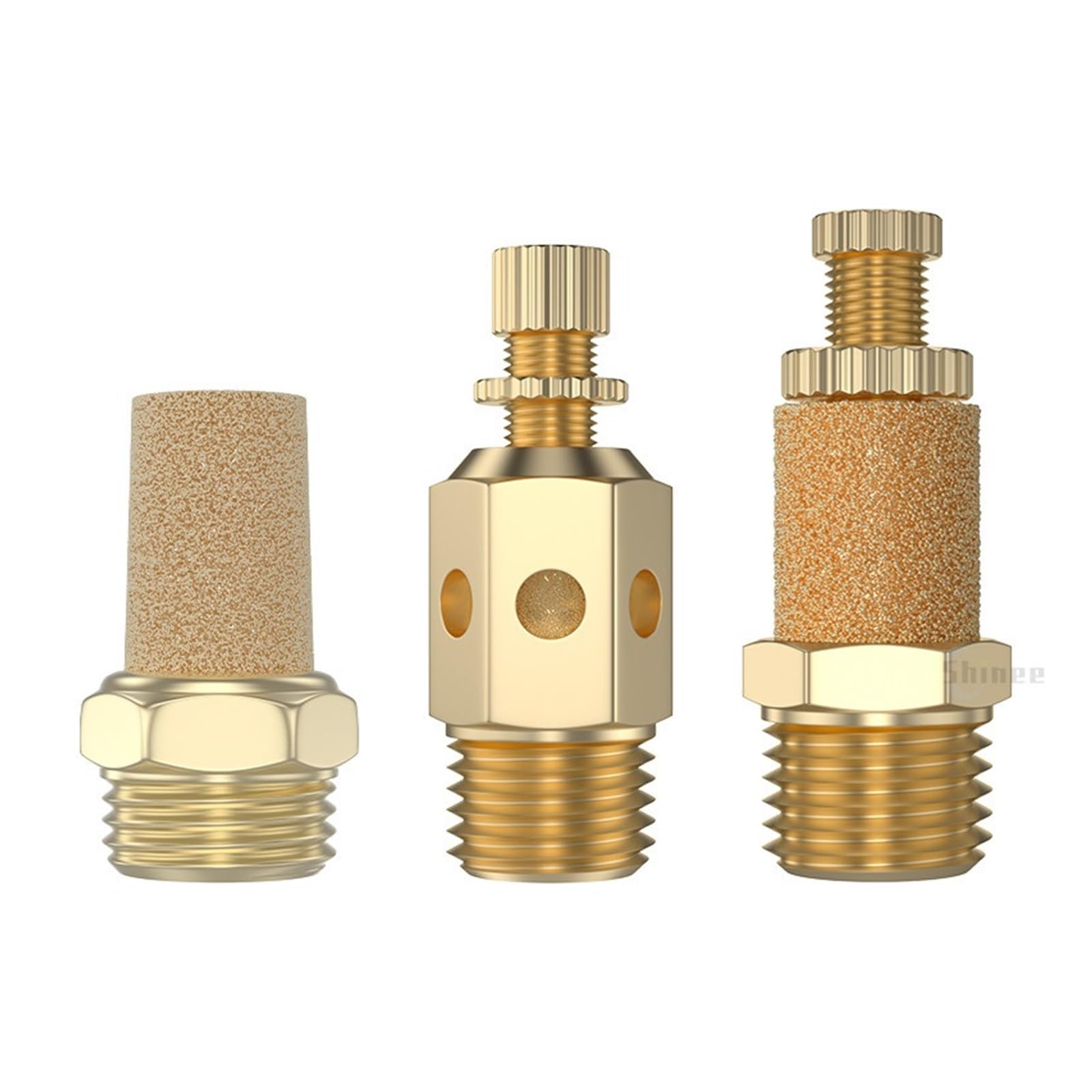 Außengewinde-Luftauslass-Schalldämpfer Pneumatischer Luftschalldämpfer BSLM Pneumatischer Schalldämpfer for Magnetventil PSLL(Adjustable SLL,1 inch)