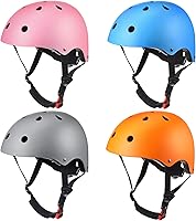 Kingdder 4 Pack Kids Helmets Cpsc Certified Toddler Bike Helmet Ages 3-8 Adjustable Children Training Headwear for Boys Girls Skateboard Bicycle Scooter Cycling Riding Sports
