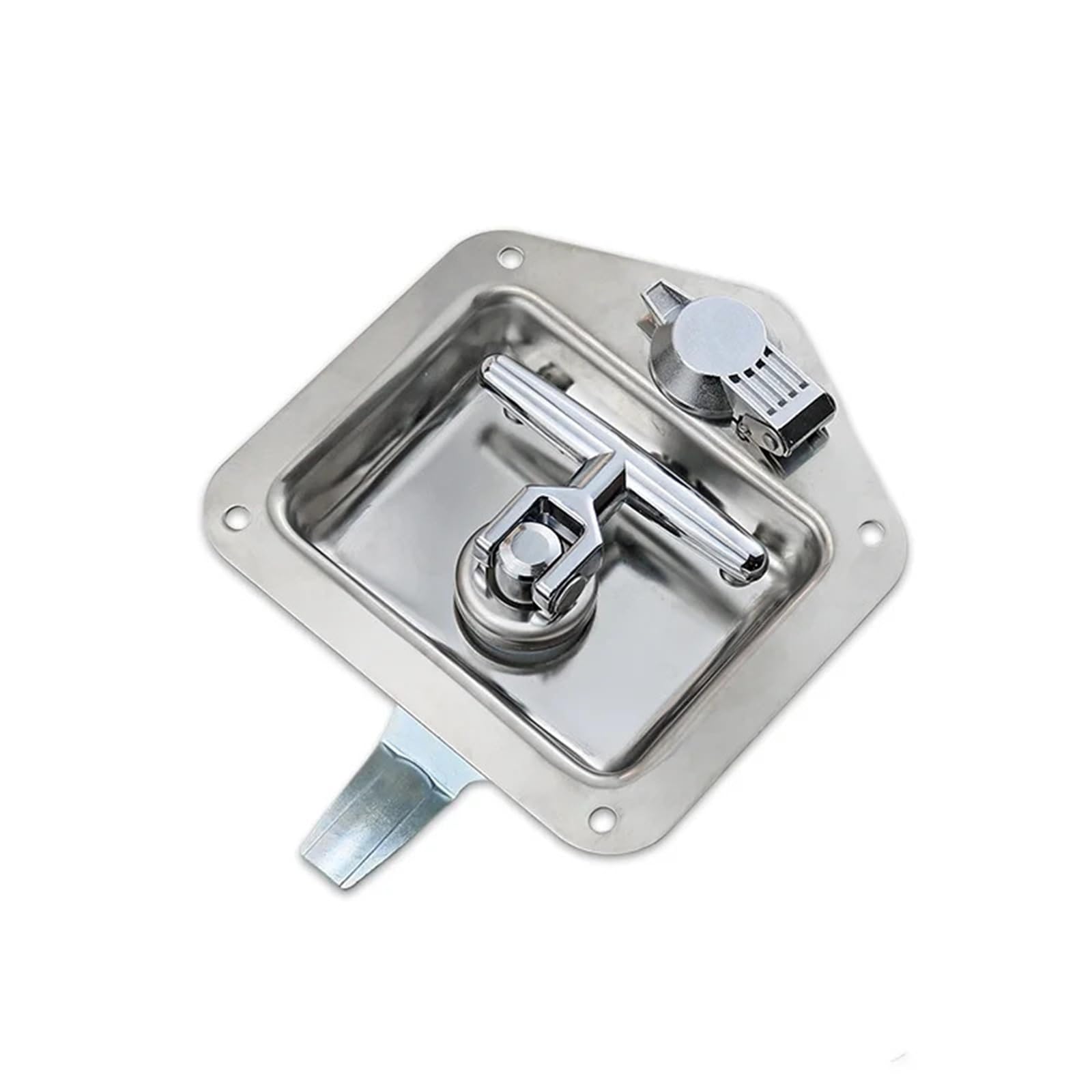 Wqgqpxob Ostiole 304 Stainless Steel Panel Lock T-Shaped Tongue Box Industrial Cinet Heavy Engineering Truck Special Vehicle 1Pcs(Ostiole)