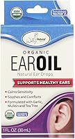Wally's Natural Organic Ear Oil - Soothes Sensitive Ears with Garlic, Tea Tree & Echinacea, 1 fl oz