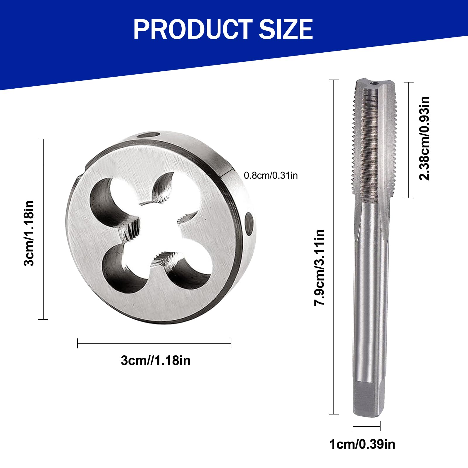 AB Tools M10 x 1,0 mm Kit di riparazione filetto/elicoil 9PC Filettatura danneggiata una043