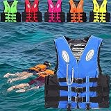 Hoher Auftrieb Schwimmweste Für Erwachsene,Auftriebshilfe Mit Verstellbarer Schnalle,Rettungswesten Für Wassersport,Angeln,Surfen,Tauchen,Rafting,Kajakfahren (Blue XXL)