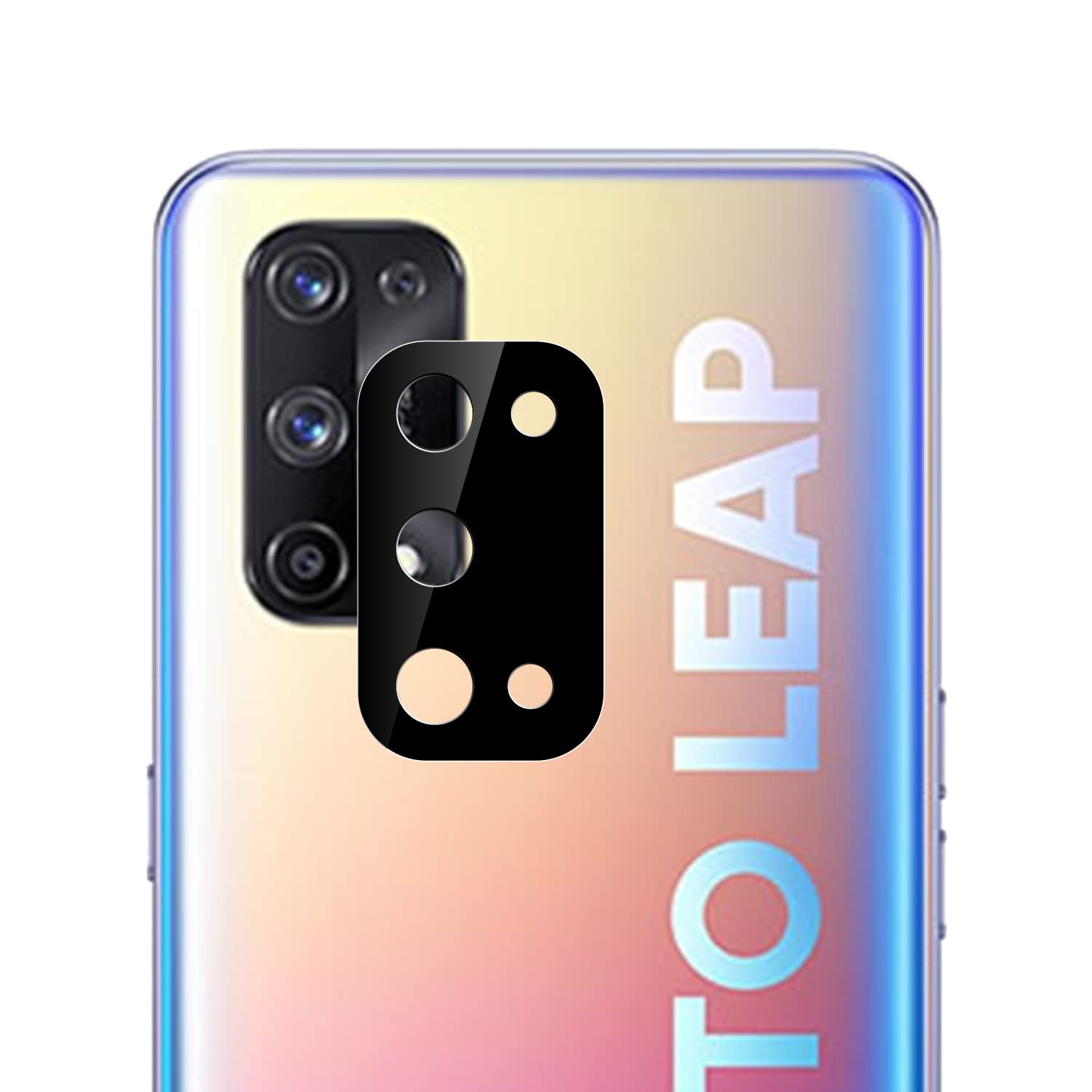 Kartronics Compatible with Realme X7 Pro [Black] Back Camera Lens Protector Tempered Glass - Full Camera Coverage with Easy Installation Kit