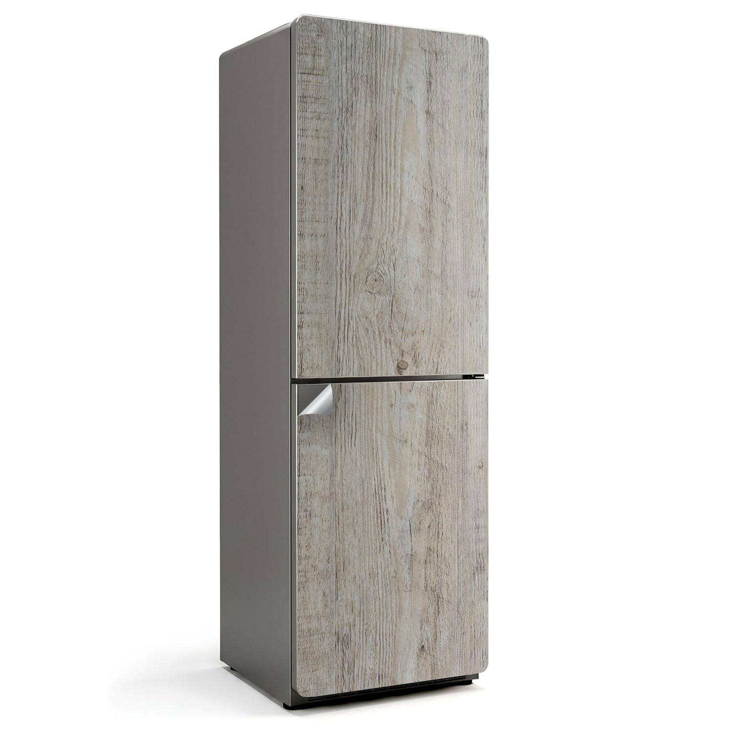 Sticker frigo bois naturel pour sublimer votre cuisine avec un habillage déco