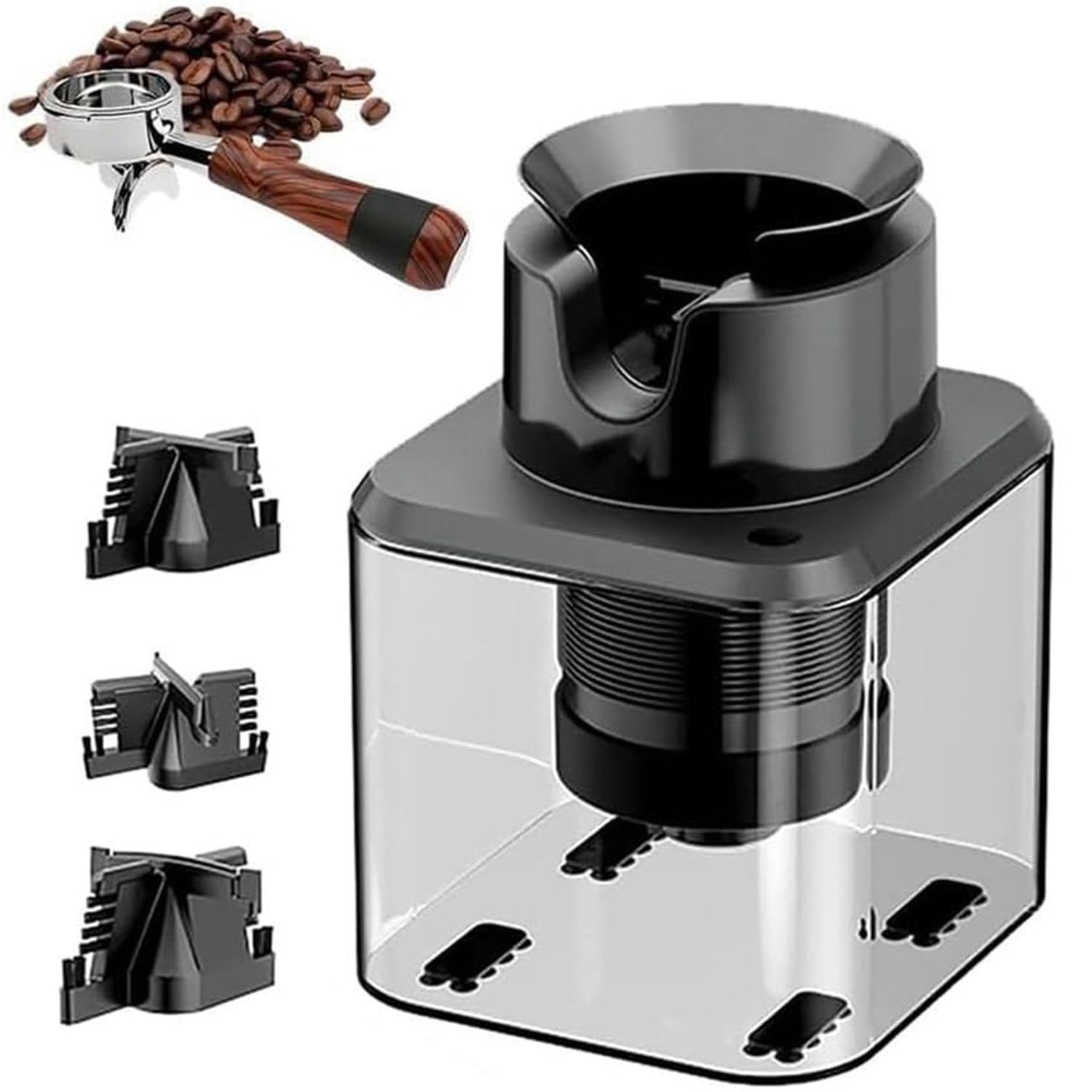 Limpiador automático de portafiltros para cafetera eléctrica con sensor de seguridad antifalso tacto - 30W, filtro de café para el hogar, cafetería, restaurante - Incluye 3 cabezales de cepillo