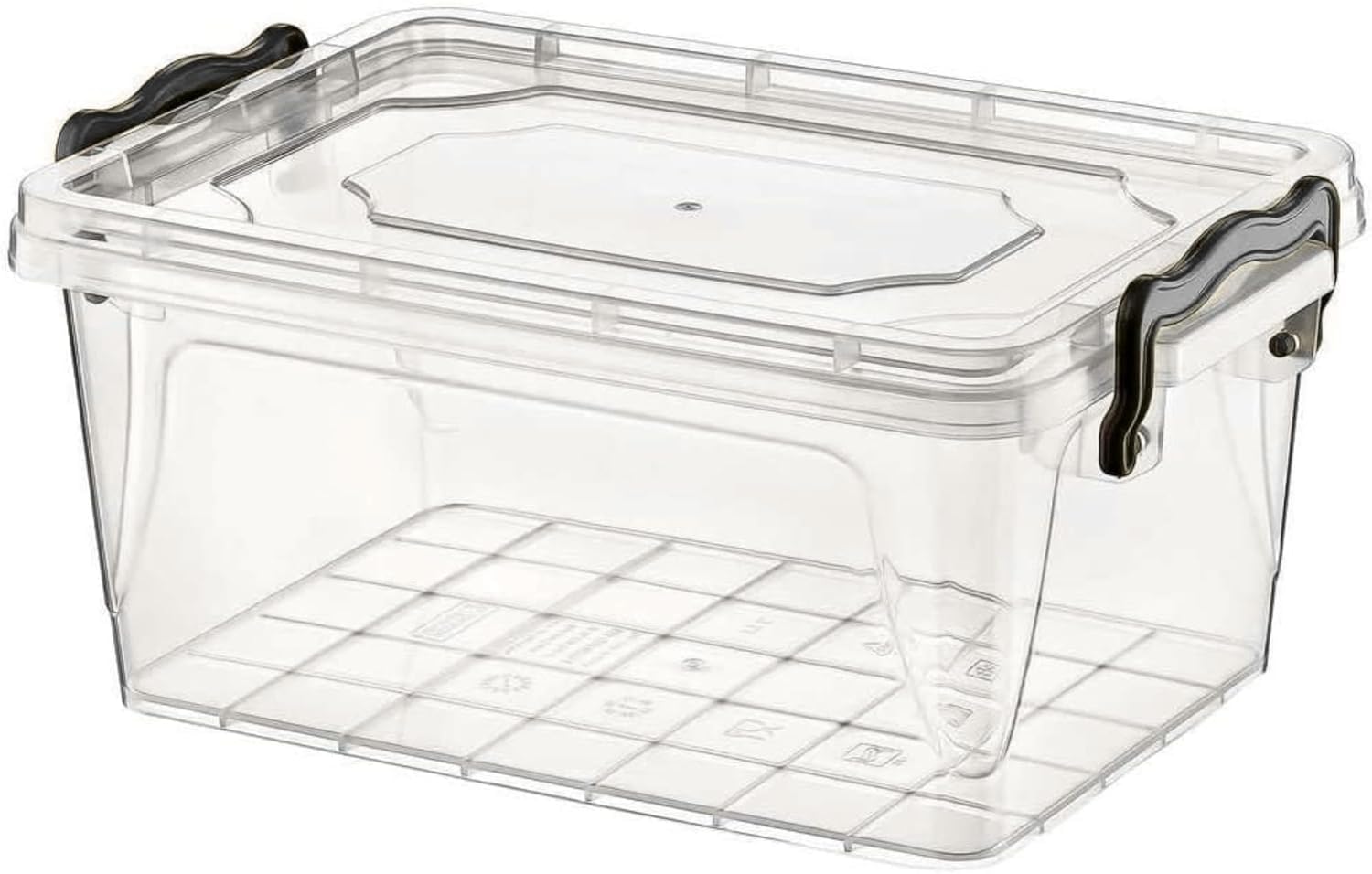 LENAK Clear Reusable Plastic Storage Container - Durable Kitchen Pantry Storage Box For Fridge Freezer, Dishwasher Microwave BPA Free Food Safe Meal Carrier Organizer (1.5 Litres Rectangular)