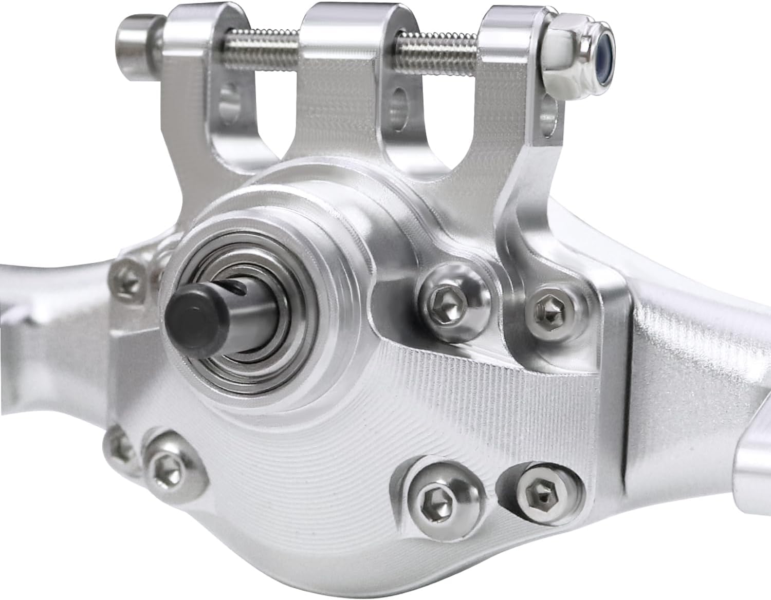 F10T Aluminum Front Rear Straight Axle Complete for 1/10 RC Crawler Axial SCX10 II Vanquish VS4-10 Phoenix F10T Upgrade Parts (Silver Set)