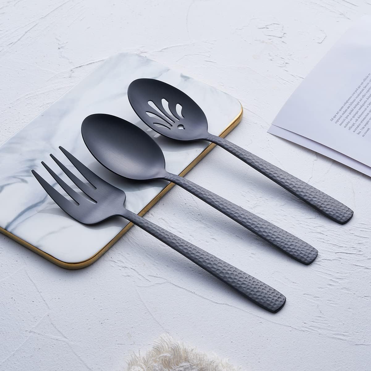 Matte Black Serving Utensil Set