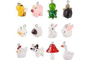 Exquisitely Crafted Mini Animals Resin Charms: Embellish Your Creations with a Touch of Nature
