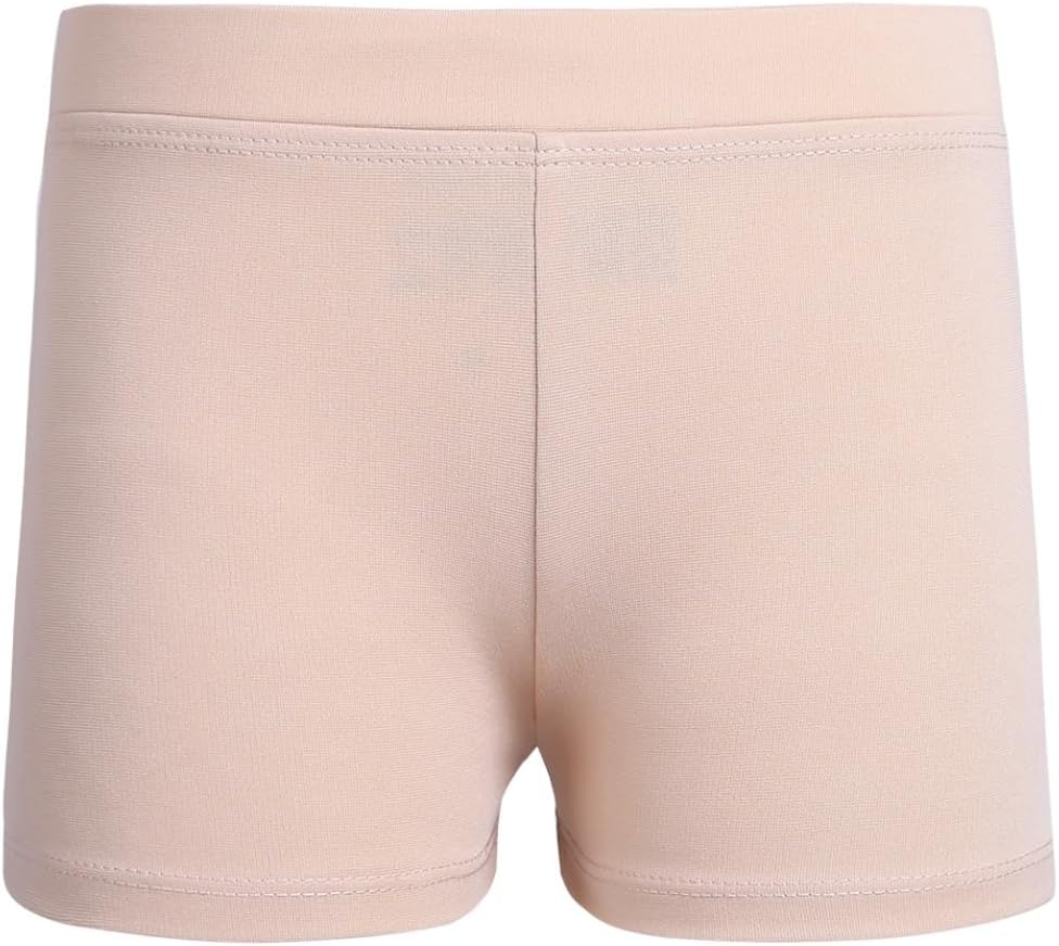 Girls Boy-Cut Low Rise Activewear Dance Tumbling Sports Gymnastics Shorts Yoga Workout Cycling Hot Pants