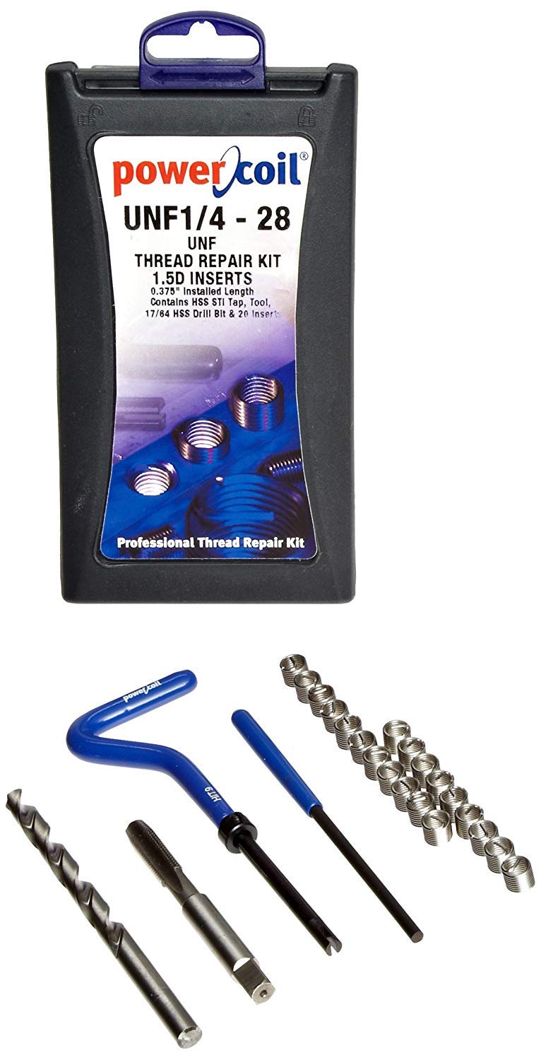 PowerCoil 3534 1/4 K Free Running Coil rosca Insertar Kit, acero