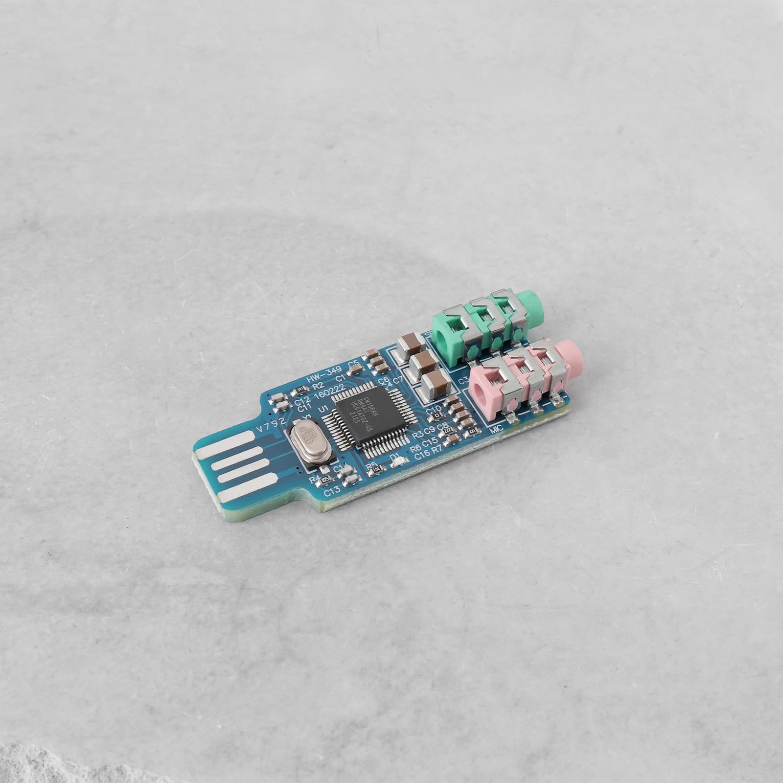 2 Pz CM108 USB Scheda Audio Chip Drive Scheda Audio Gratuita Comoda Scheda Audio Stereo Esterna Crystal Per Computer Portatile 49x19x8mm