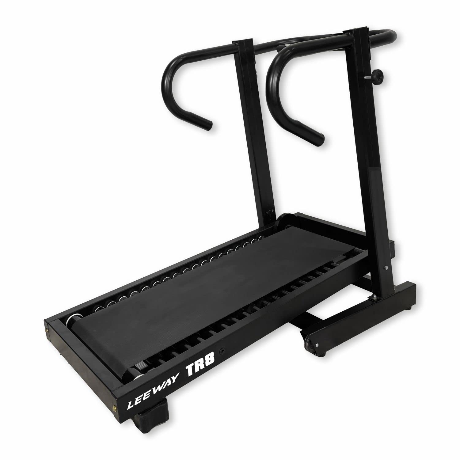 LEEWAY Manual Treadmill for Home Gym, Foldable Treadmill - Easy Assembly, Black (TR-08, Running Surface: 48in x 16in.)