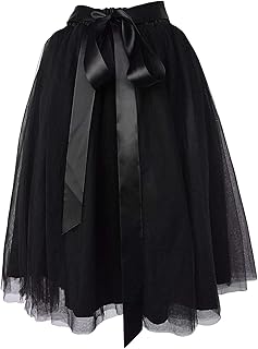 Women A-Line Tulle Skirt Tutu Knee Length
