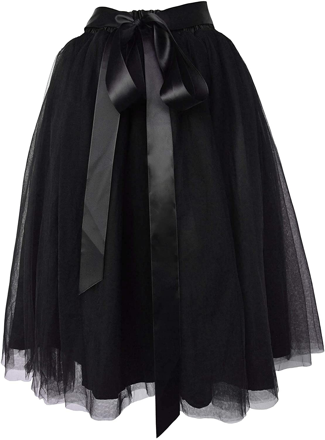 Women A-Line Tulle Skirt Tutu Knee Length