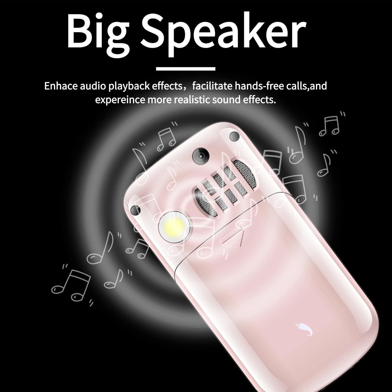 Fockety Telefono Cellulare 2G Flip, Telefono Cellulare Senior Sbloccato Doppia SIM con Pulsanti Grandi, Schermo Principale da 2,8 Pollici, Schermo Esterno da 1,77 Pollici, Altoparlante,