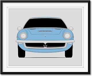 Maserati Mistral (1965-1970) Inspired Poster Print Wall Art Decor Handmade (Unframed)