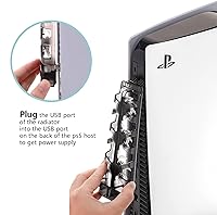 Vista 5 de Ventiladores de refrigeración PS5, ventilador de refrigeración Playstation 5 compatible con PS5 Discs Edition y edición digital