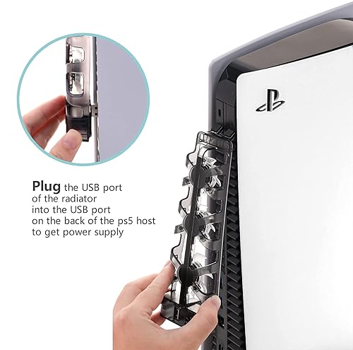 Miniatura 5 de Ventiladores de refrigeración PS5, ventilador de refrigeración Playstation 5 compatible con PS5 Discs Edition y edición digital