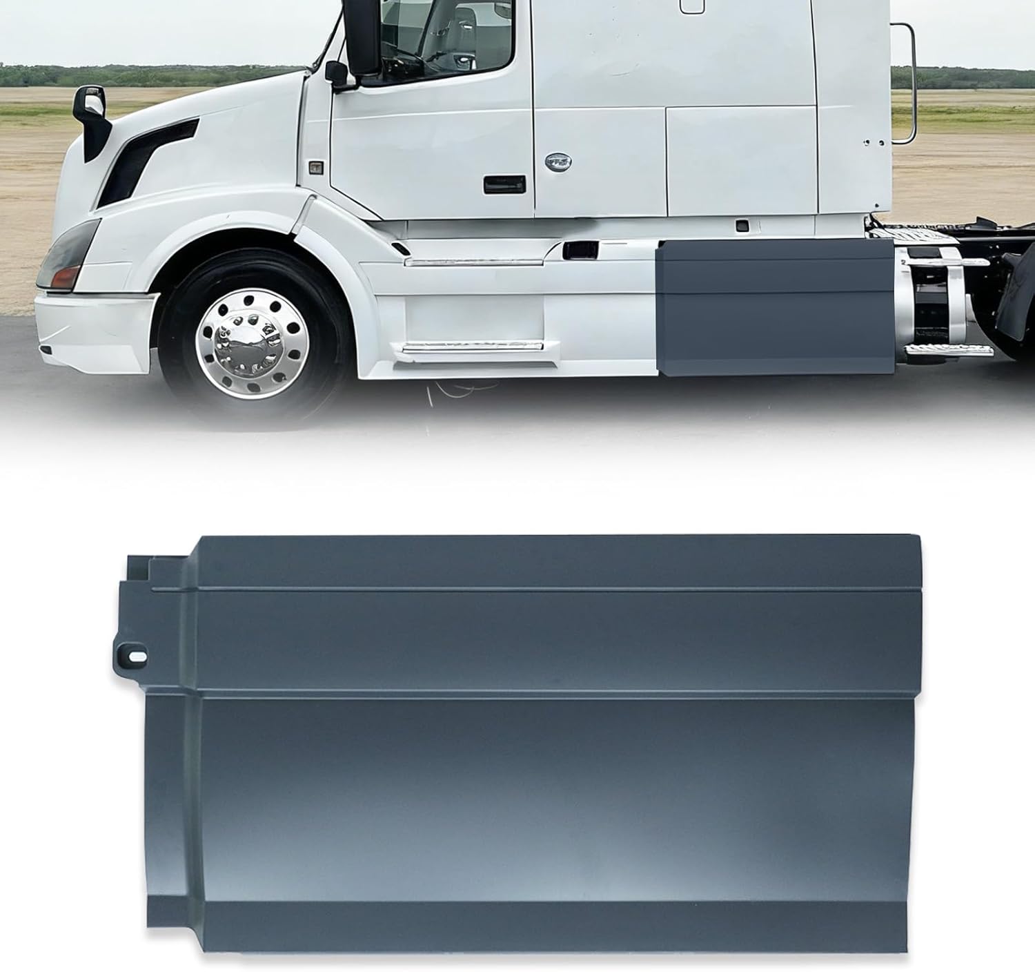 53-inch Center Console Panel Side Fairing (Left), for Volvo VNL 670 models 2004-2017. Not compatible with 780 models (Left).