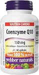 Webber Naturals CoQ10 150 mg, 60 gélules molles, pour le soutien cardiaque et des migraines, antioxydant à haute puissance