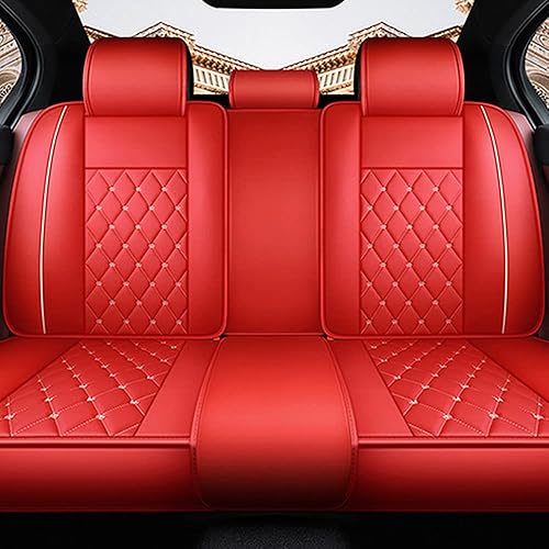 Miniatura 4 de Juego completo de fundas de asiento de coche, corona de piel sintética, cubierta de asiento de coche, cubierta completa, duradera y cómoda para la