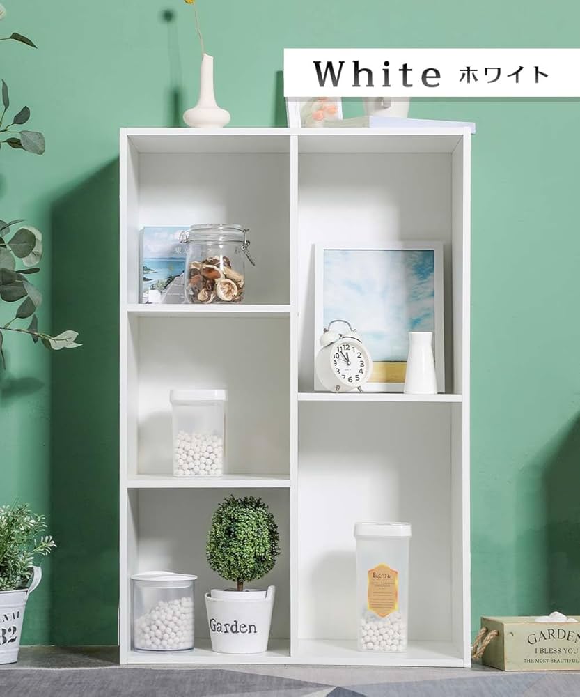 本棚　カラーボックス　コミックラック　オフホワイト　木製　5段　Highタイプ 本棚 カラーボックス コミックラック オフホワイト 木製 5段