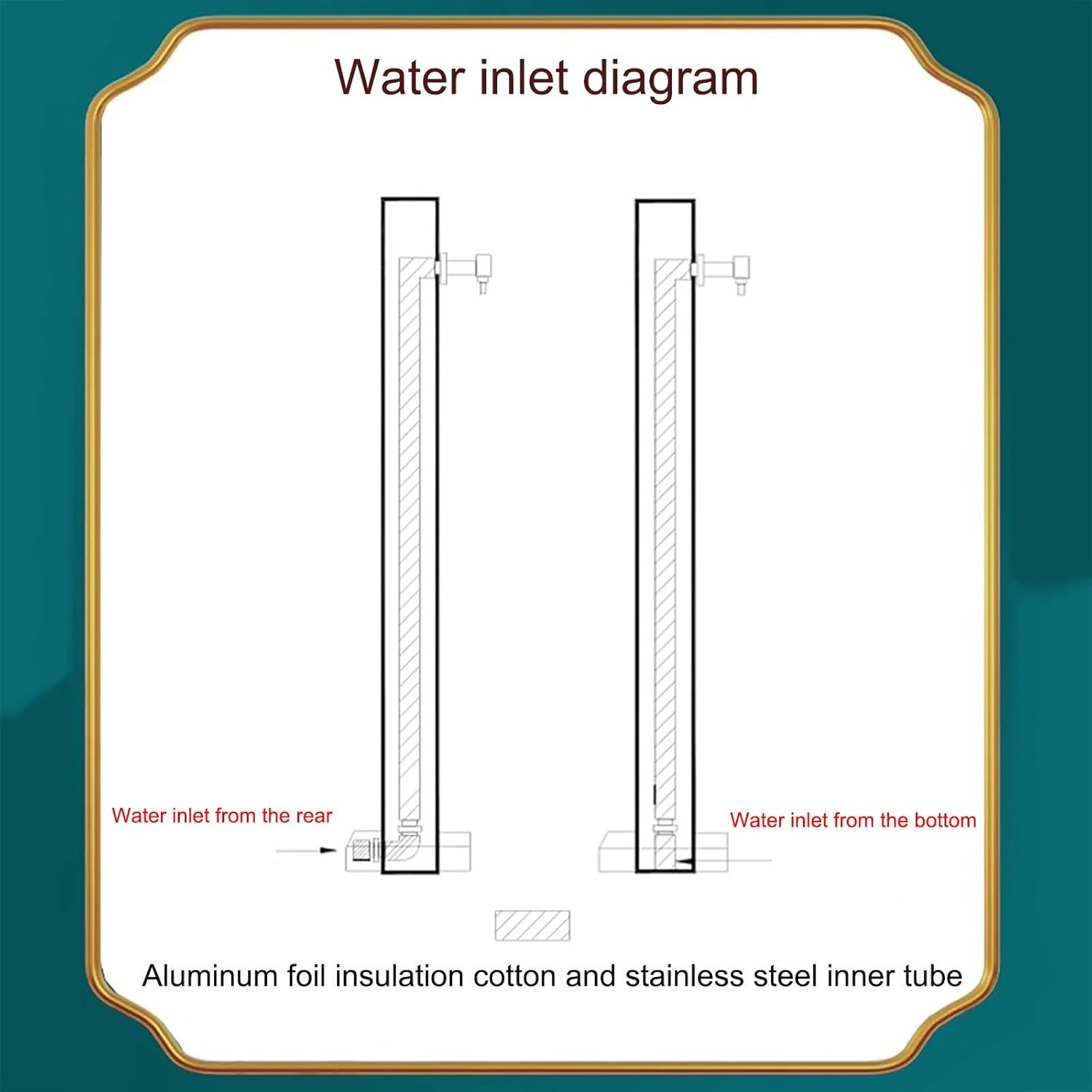 Outdoor Water Column with Faucet, Freestanding Water Feature, Durable Thickened Material, Single Outlet with Lock, Easy Install, Round Base Design for Garden & Patio (Small)