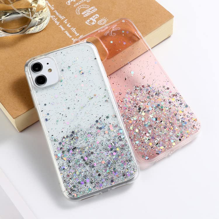 Coque IPhone 11 Tybiky Paillettes Scintillantes - Silicone Bleu - Protection Anti-chocs Et Rayures