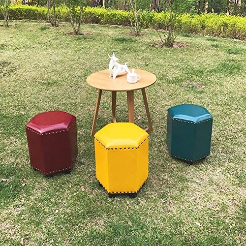 Reposapiés hexagonal para sofá de 18x40cm puf bajo salón banqueta auxiliar 5