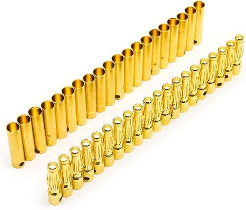 Miniatura 2 de SpeedyFPV 20 pares de conectores de bala de 0.157 in de enchufe banana macho y hembra