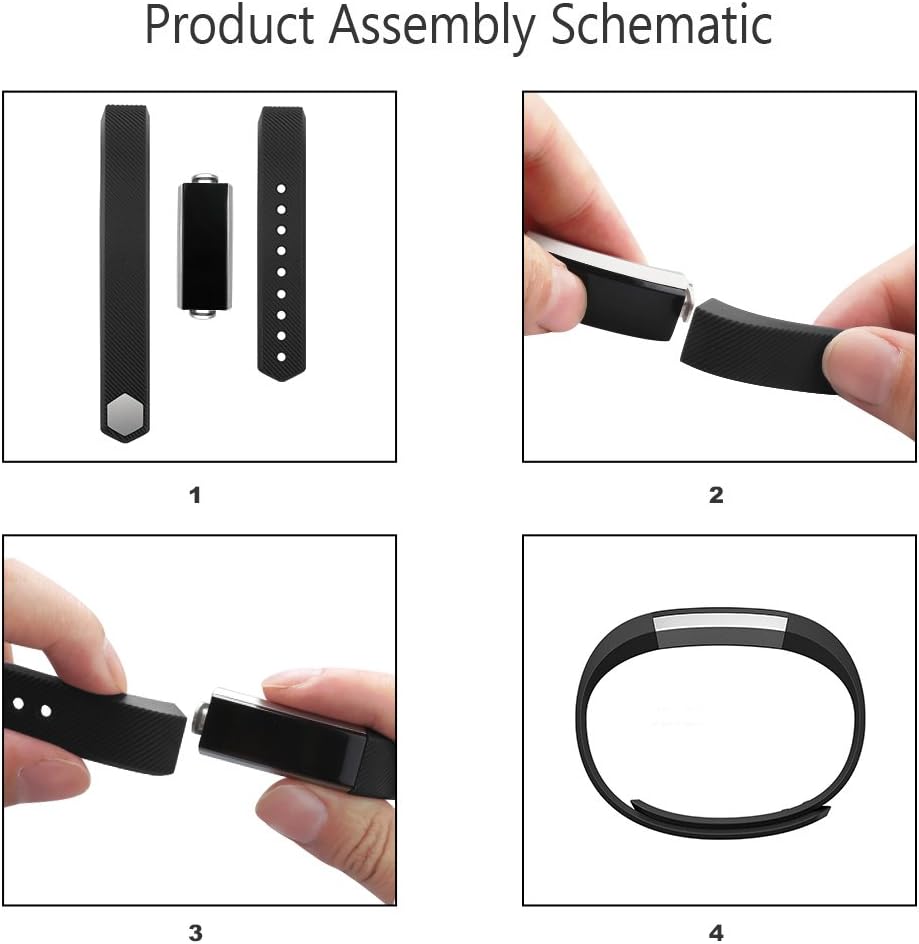 AK for Fitbit Alta Bands, Replacement Fitbit Bands for Fitbit Alta/Alta HR with Metal Clasp