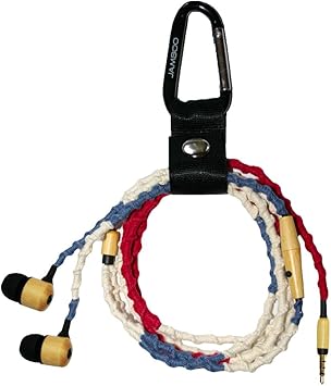 Jamboo JAM07 Bamboo Tangle-Free Earbud with Mic, Eagle