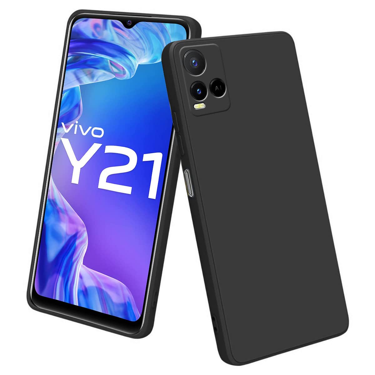 LIRAMARK Silicone Soft Back Cover Case for Vivo Y21 / Y21s / Y33s (Silicone Black) (B0BBVBN8K8) Amazon Price History, Amazon Price Tracker