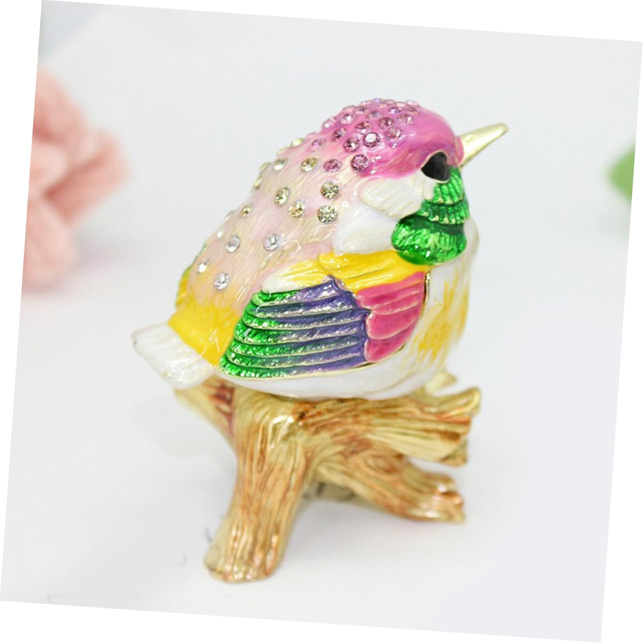 Boîte à Bijoux En Métal Avec Figurine d 39 Oiseau Boîte De Rangement Pour Bagues Objet De Décoration d 39 Intérieur Unique