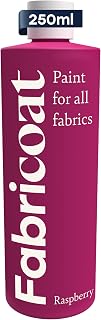 Fabricoat - Fabric Paint for Furniture - 8.5oz / 250ml Raspberry - Restore or Change the Color of Couches, Chairs, Upholstery, Soft Furnishings, Car Interiors, Clothing, & Footwear