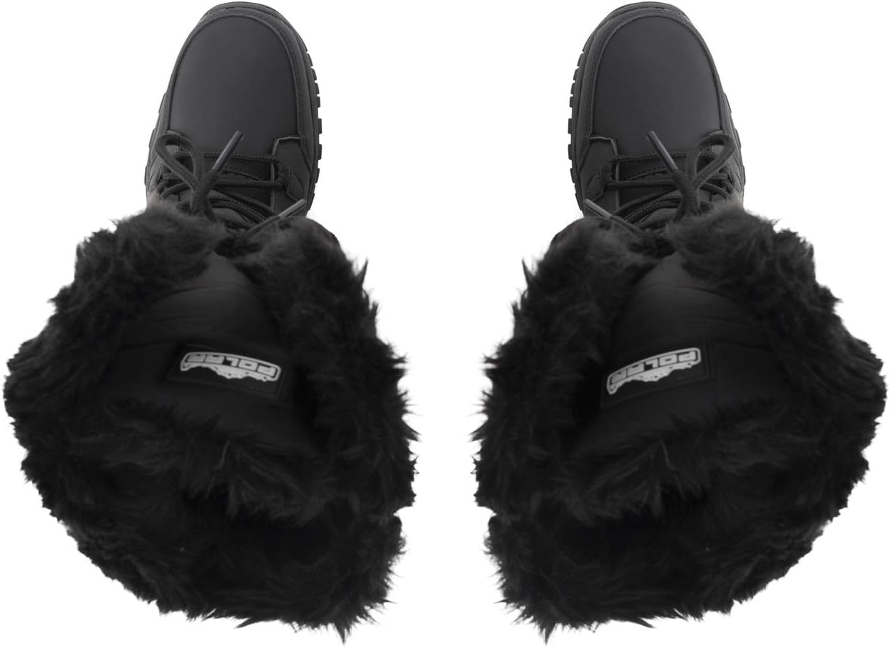 POLAR Womens Quilted Faux Fur Cuff Winter Duck Rubber Sole Durable Snow Rain Outdoor Boots - Image 6