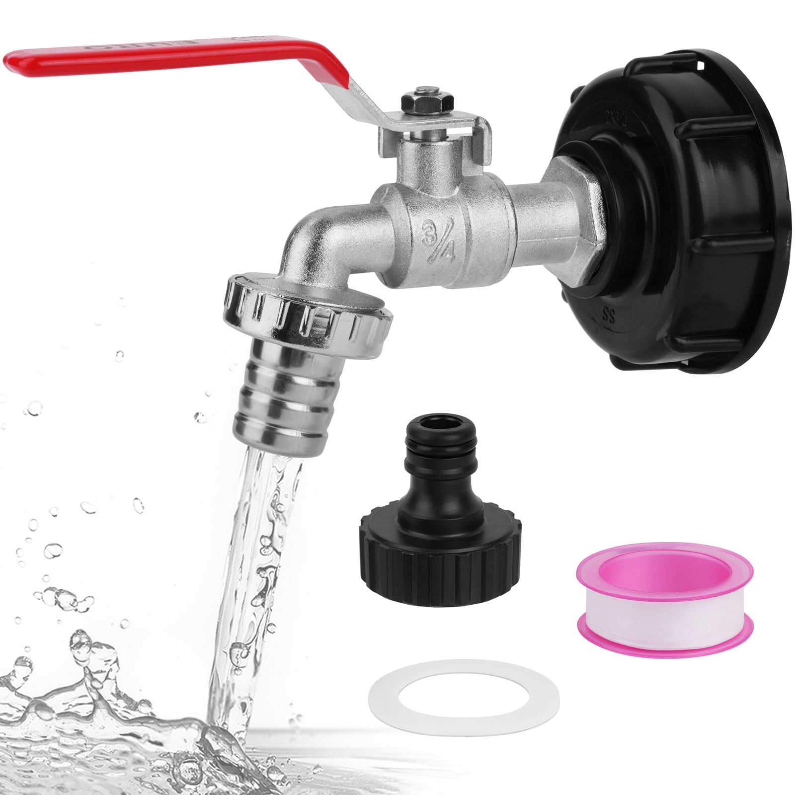 ADATTATORE PER CONNETTORE serbatoio IBC per barili da 75 mm