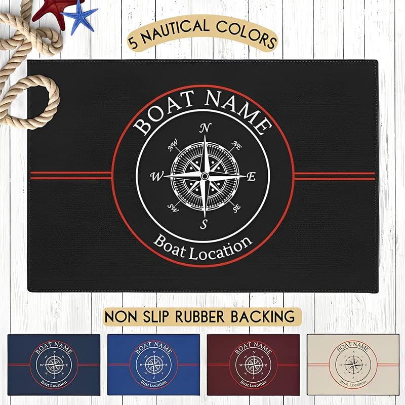 Miniatura 3 de Tapete antideslizante personalizado de bienvenida a bordo, tapetes de puerta de anclaje con nombre personalizado, regalo personalizado, alfombra de