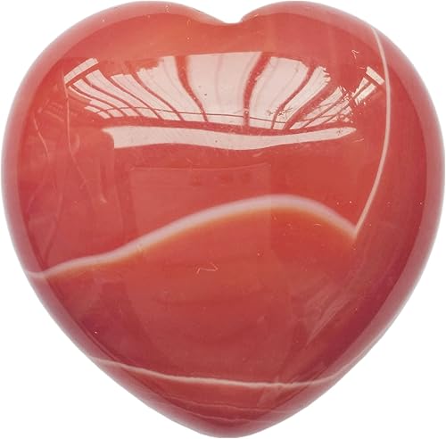 Miniatura 2 de 1 pieza de piedra de amor de corazón tallada de cornalina natural, cristales de 1.57 pulgadas y piedras curativas