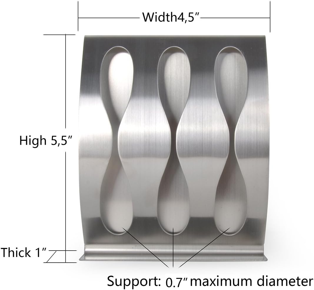 KONE Toothbrush Holder Wall Mount Self-Adhesive for Medicine Cabinet Mirror, Bathroom Cabinet, Wall Cabinet - Polished Stainless Steel