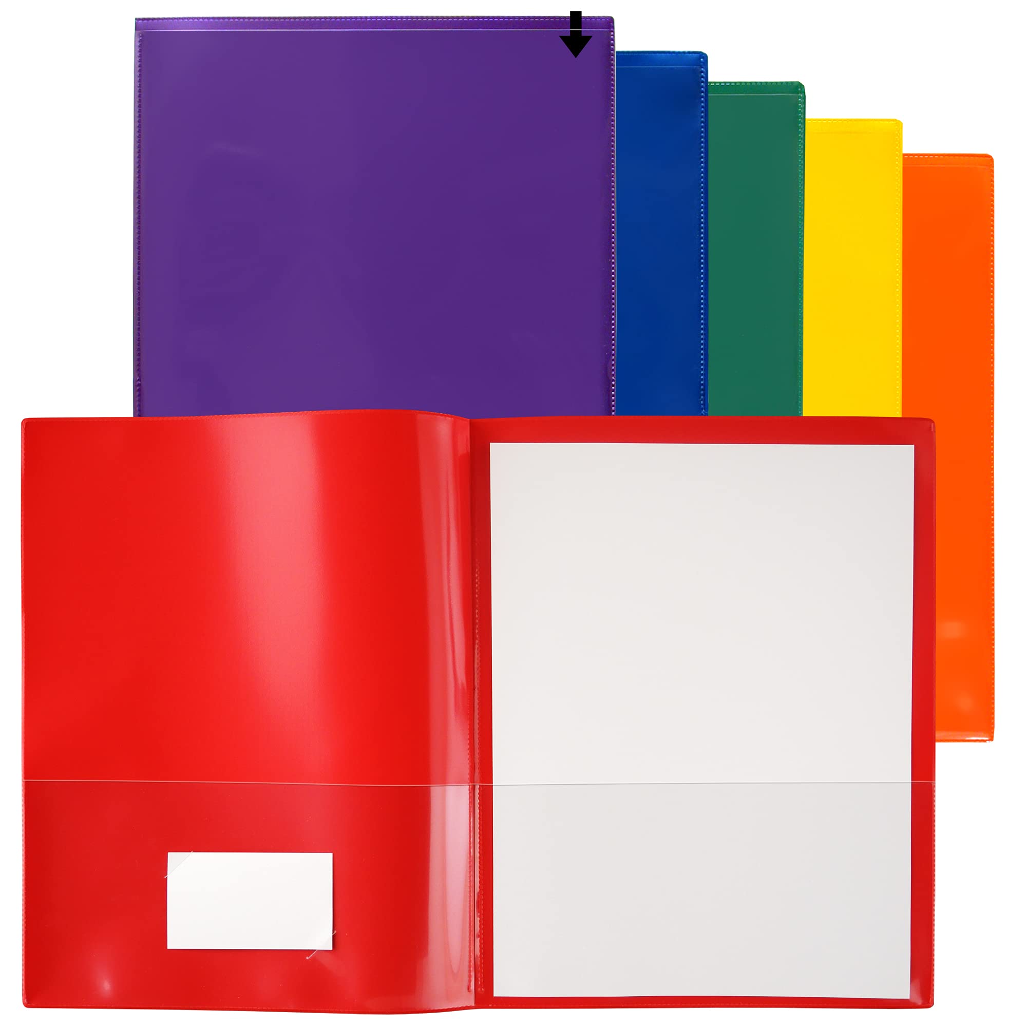 StoreSMART Plastic Archival Folders Primary Colors 204-Pack: 34 Each of Six Bright Colors - Made in U.S.A - (R900PCP204)